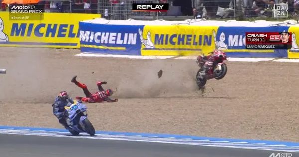 Tešak pad koji je utišao Herez! Mark Markes izleteo sa staze čim je krenuo na brata: Pogledajte amatersku grešku MotoGP šampiona /VIDEO/