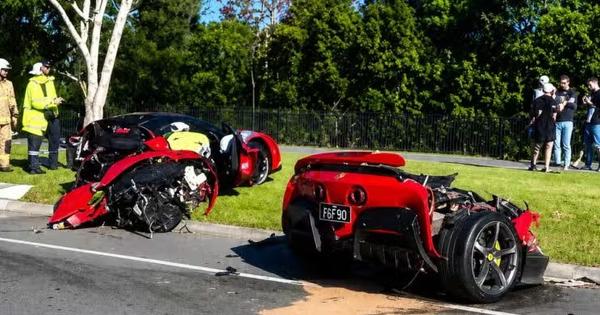 Neko to od gore gleda sve: Ferari vredan 500.000 evra se bukvalno prepolovio, vozač izašao i obrisao prašinu! /VIDEO/