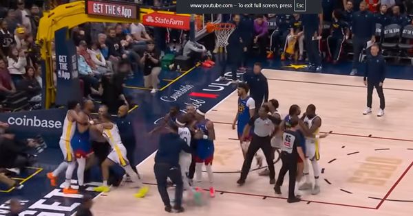 Haos na meču Denvera i Voriorsa: Jokić odmara, a na terenu opšta tuča! /VIDEO/