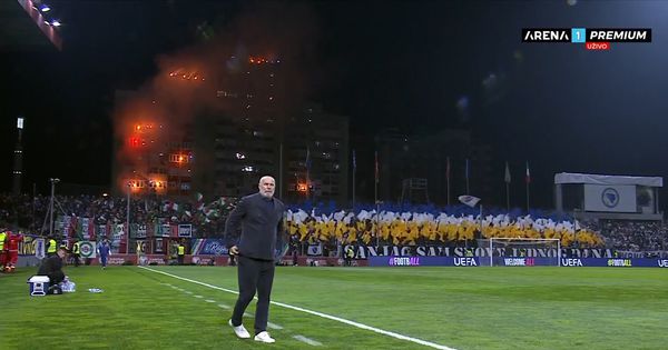 Sve gorelo u Zenici pred meč BiH i Italije /GALERIJA/