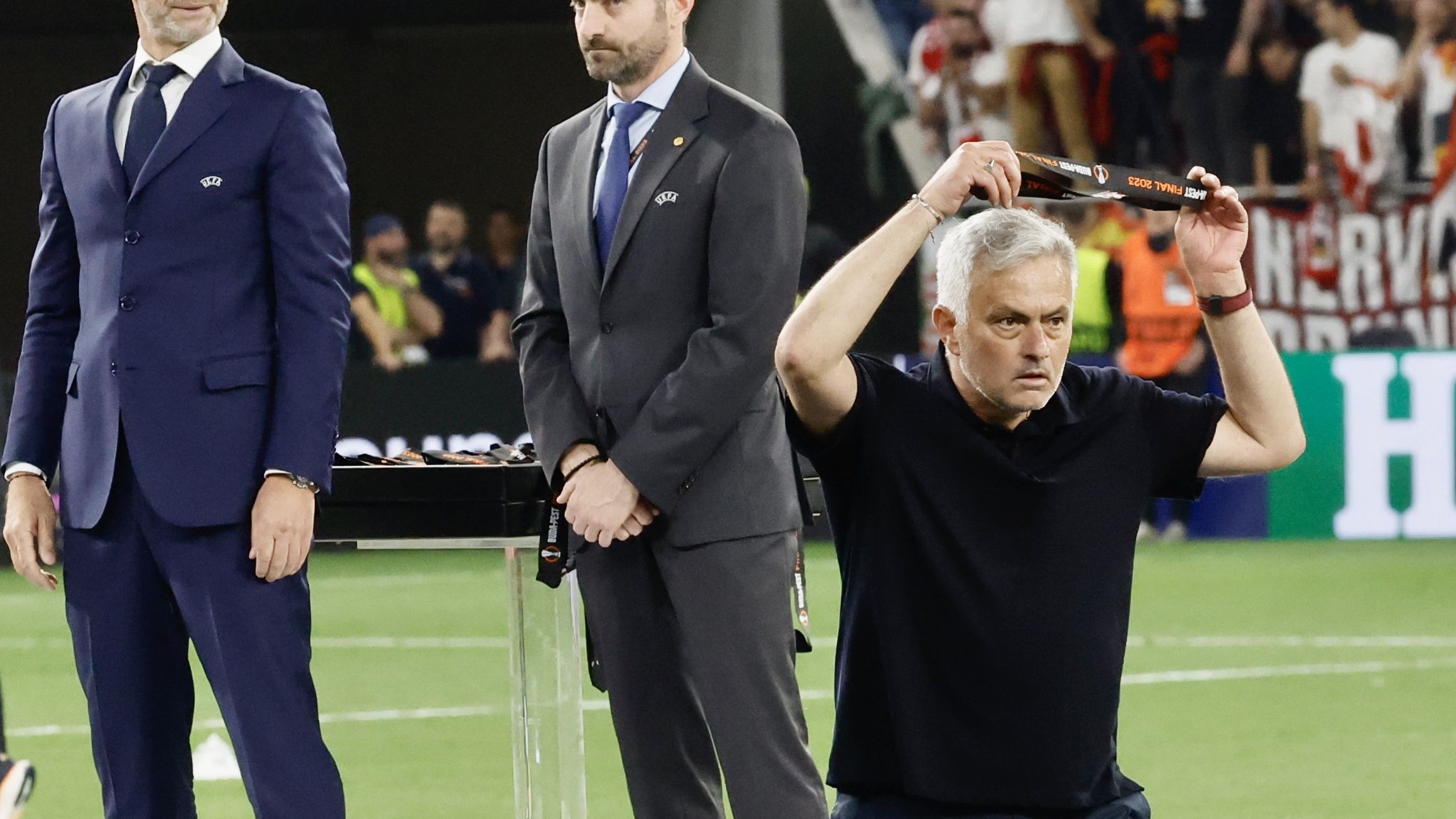 Mourinho botrányt csinált a Puskás Arénában (Fotó: Réti Zsolt)