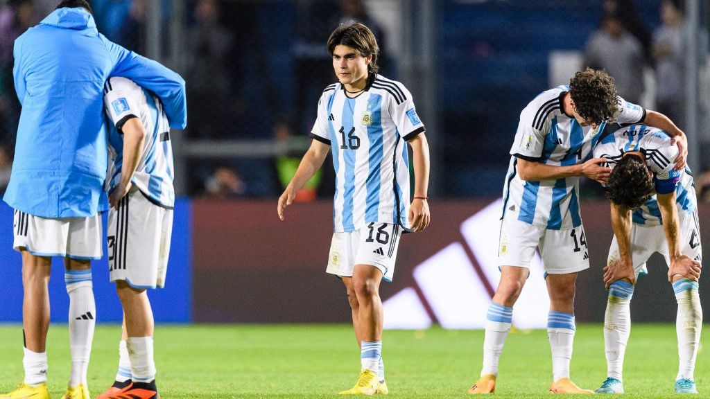 Érthető az argentin játékosok csalódottsága, hazai pályán jobb eredményre számítottak a világbajnokságon. (Fotó: Getty Images)
