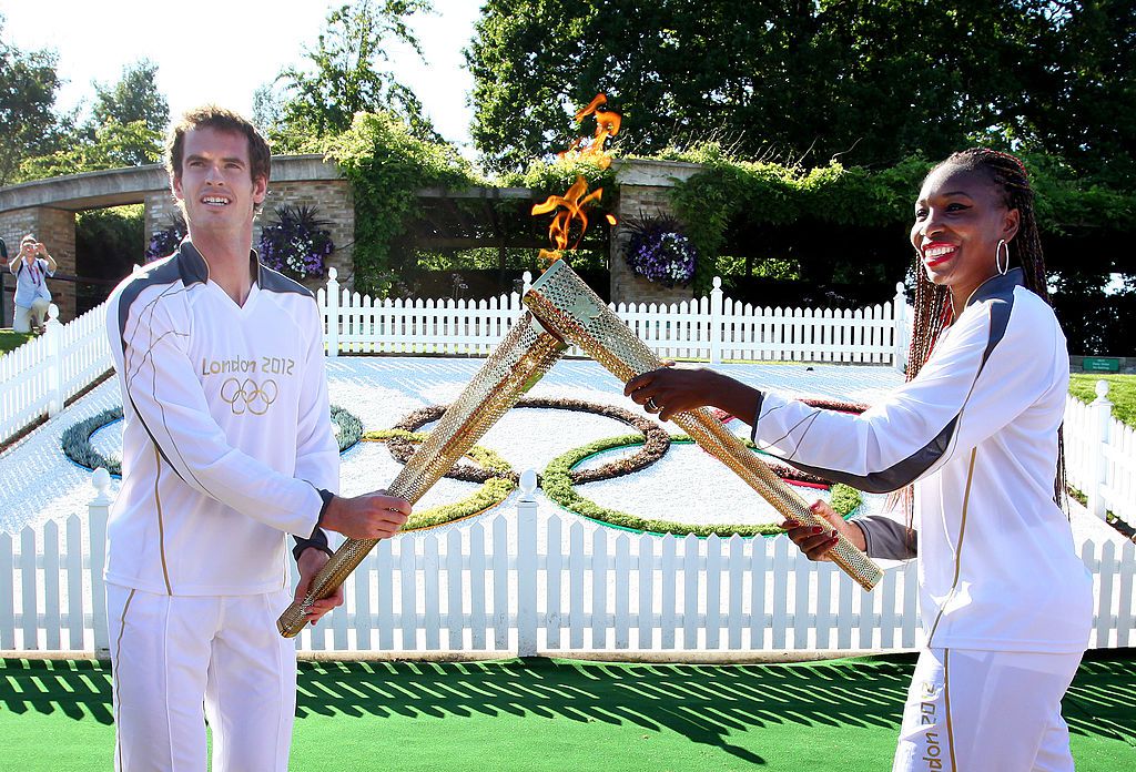 Murray és Williams a 2012-es olimpiai lánggal (Fotó: Getty Images)