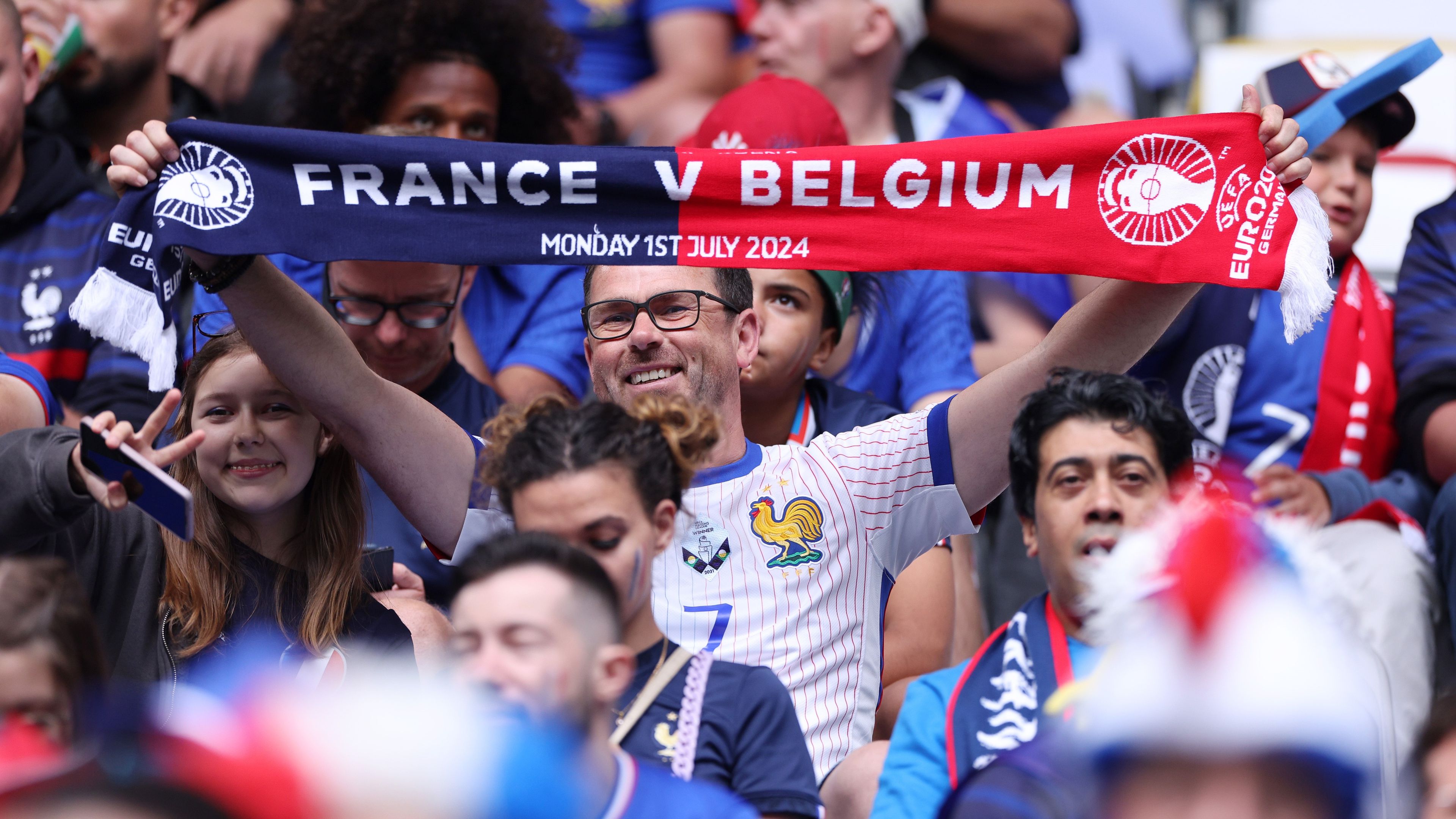 A francia–belga nyolcaddöntő 18 órakor kezdődik Düsseldorfban. (Fotó: Getty Images)