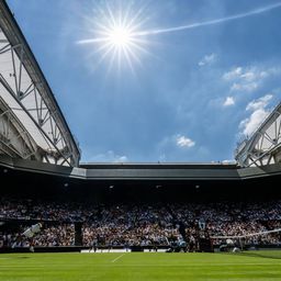 A wimbledoni teniszbajnokság helyszínei madártávlatból