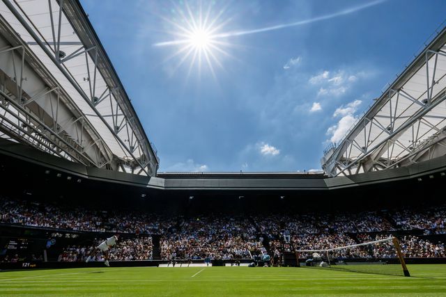 A wimbledoni teniszbajnokság helyszínei madártávlatból