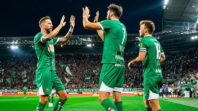 A Rapid esélyt sem adott a Wislának (fotó: Facebook, Rapid Wien)