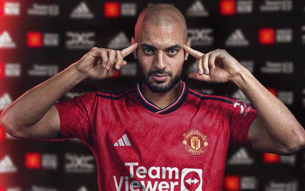 Sofyan Amrabat a Manchester United új középpályása (Fotó: Twitter/Fabrizio Romano)