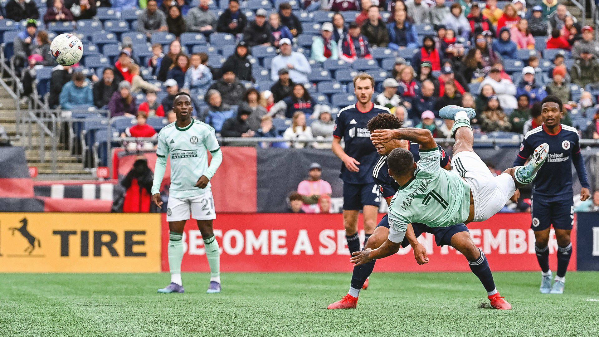 Josef Martínez fantasztikus mozdulattal lőtt a New England kapujába (Fotó: atlutd.com)