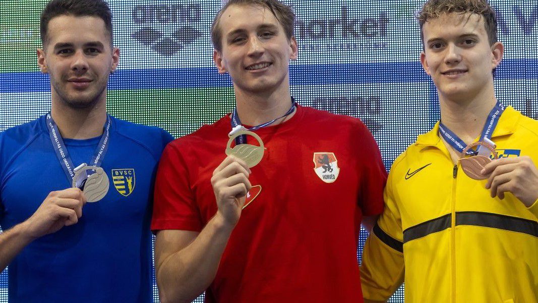 Márton Richárd (középen) huszonnégy évesen lett először országos bajnok (Fotó: musz.hu)