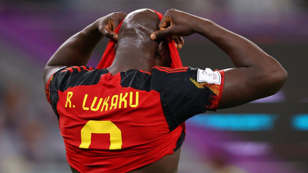 Az Inter csatára, Romelu Lukaku is nehezen viselte, hogy Belgium kiesett (Fotó: GettyImages)