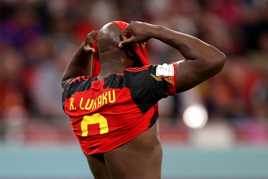 Romelu Lukaku vigasztalhatatlan volt a meccs után, sokan bűnbaknak kiáltották ki (Fotó: Michael Steele/Getty Images)