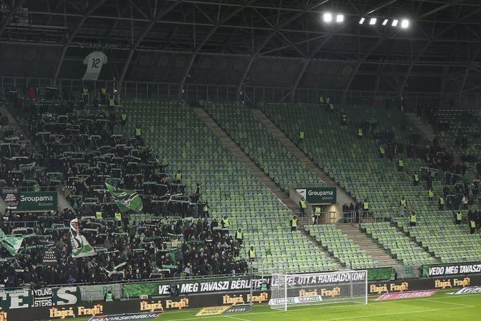 A Nyíregyháza ellen is szektorbezárást kapott a Fradi (fotó: fradi.hu)