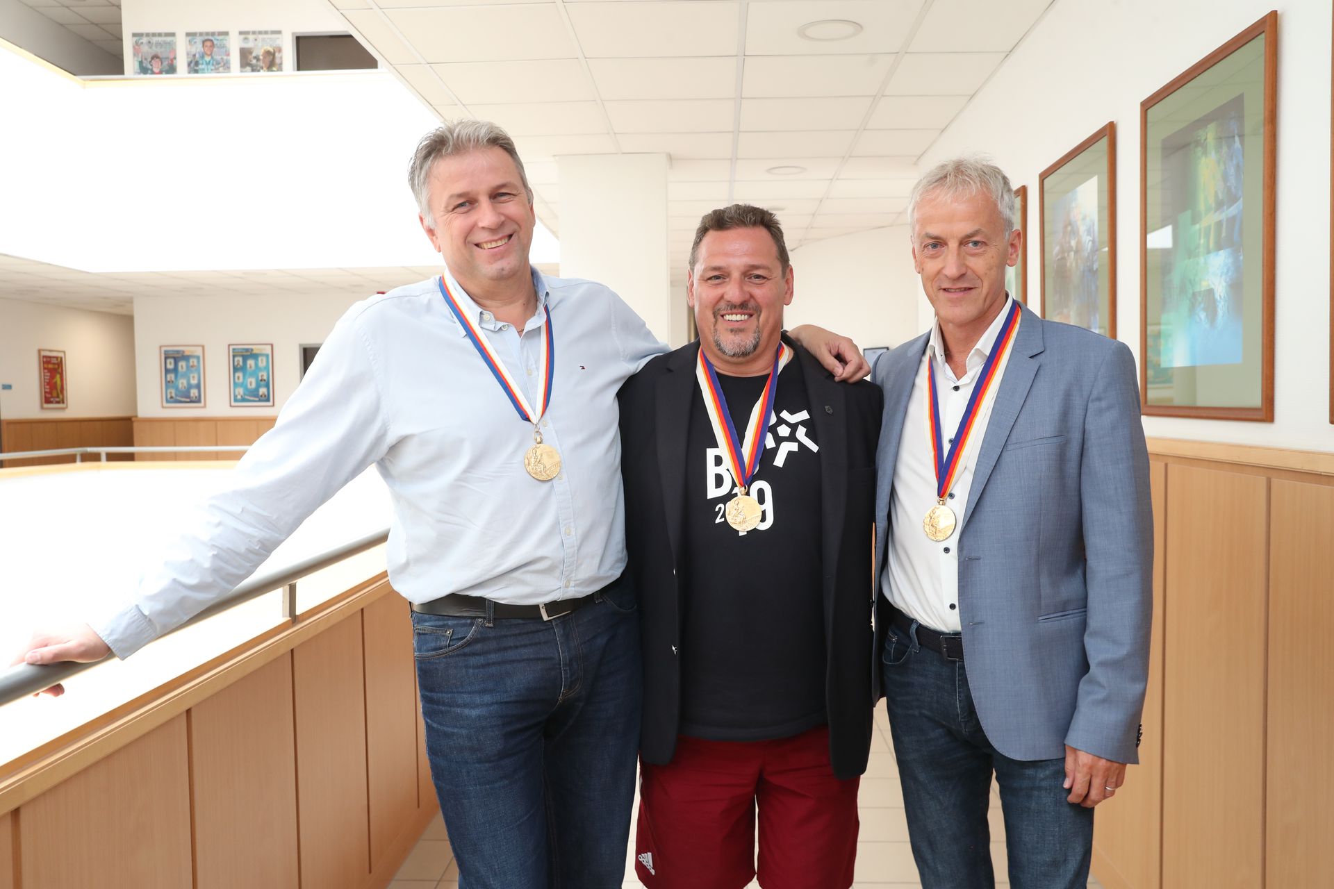 Együtt akar tenni a sportágért a magyar öttusázás utolsó aranycsapata (balról) Fábián, Martinek, Mizsér (Fotó: Pozsonyi Zita)