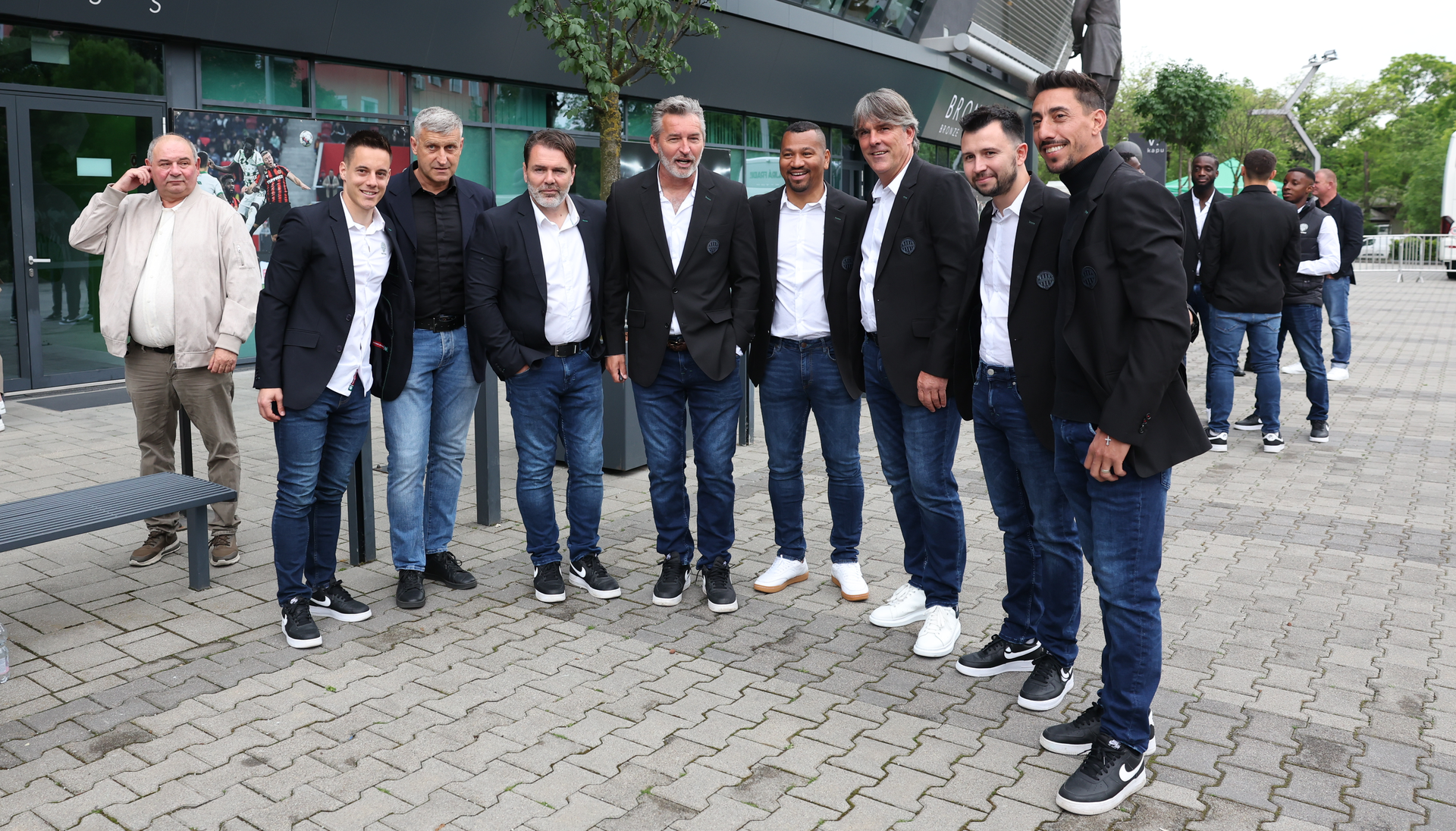 A Fradi korábbi és jelenlegi futballistái is ünnepeltek
