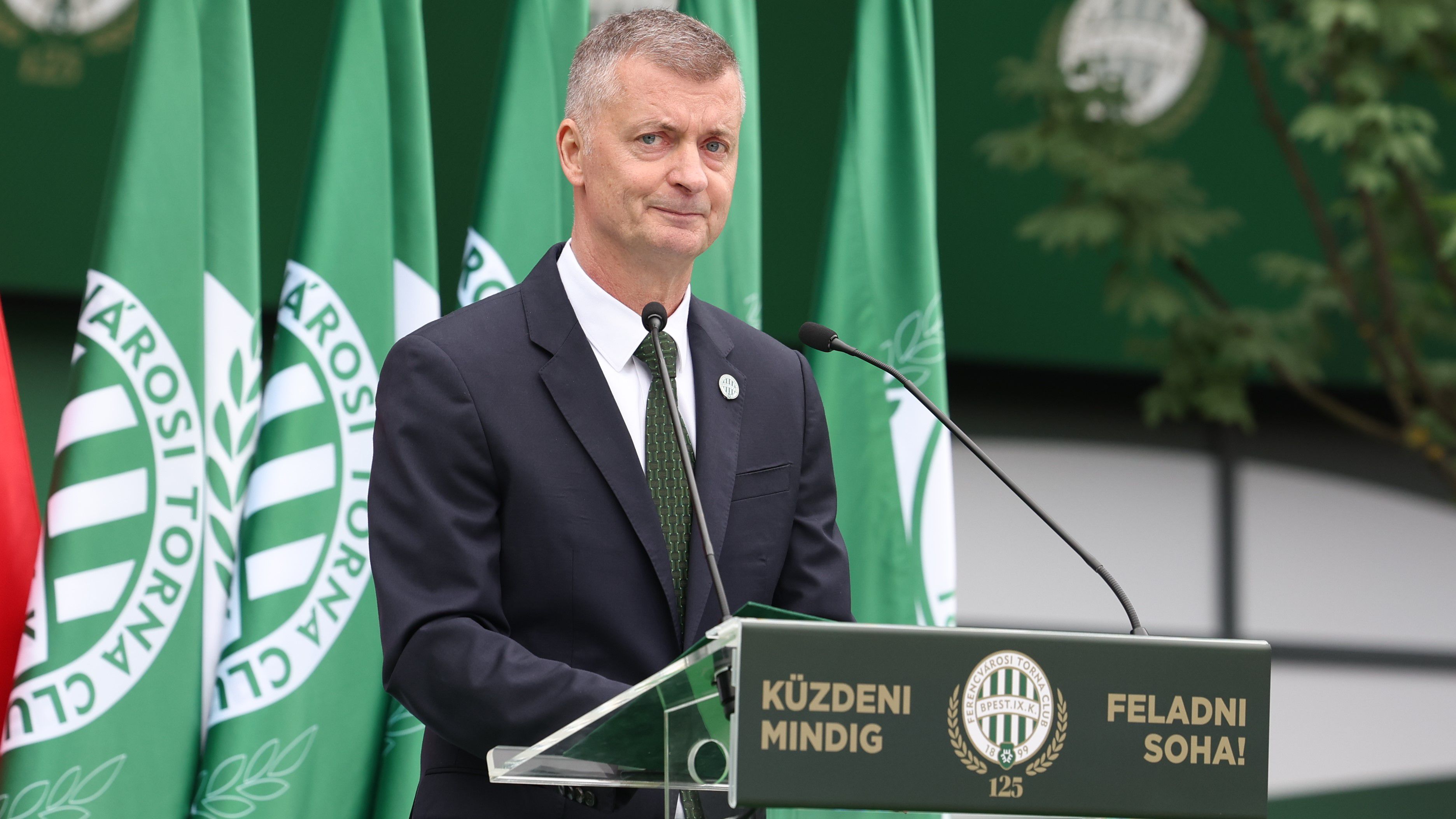 A Ferencváros elnöke több témát is érintett (Fotó: Pozsonyi Zita)