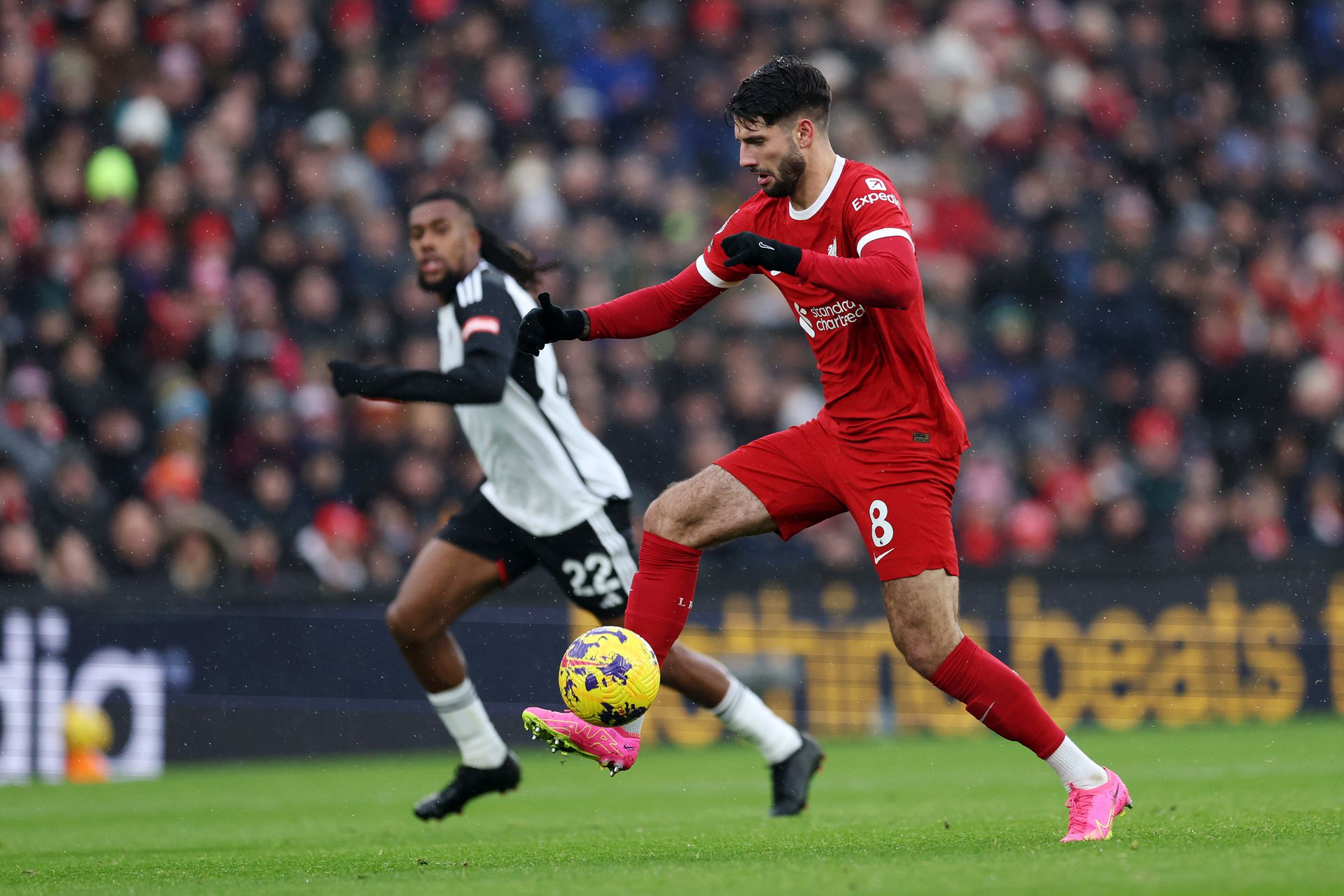 Szoboszlai jól futballozott a Fulham ellen, ám a hajrában nem segíthetett a Liverpoolnak – a csapat végül nélküle is megoldotta a fordítást Fotó: Getty Images