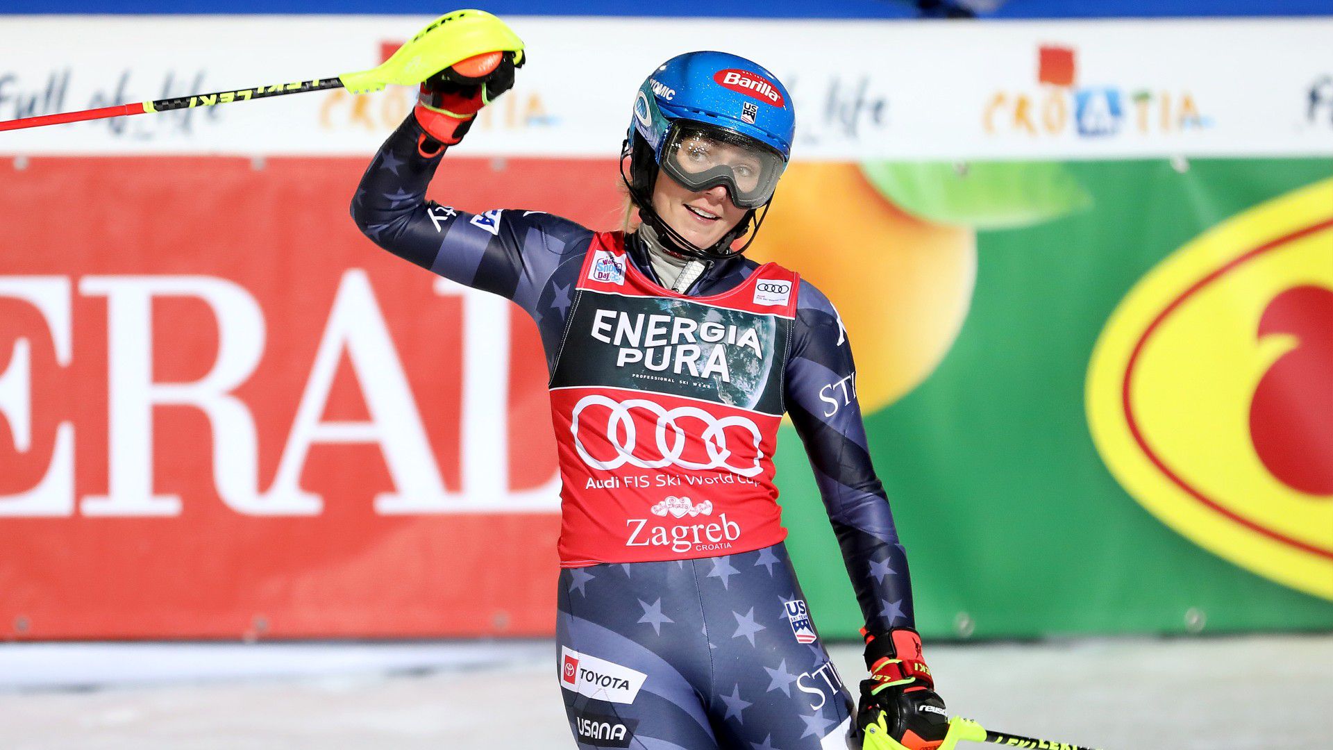 Mikaela Shiffrin sorozatban az ötödik versenyét nyerte meg (Fotó: Getty Images)