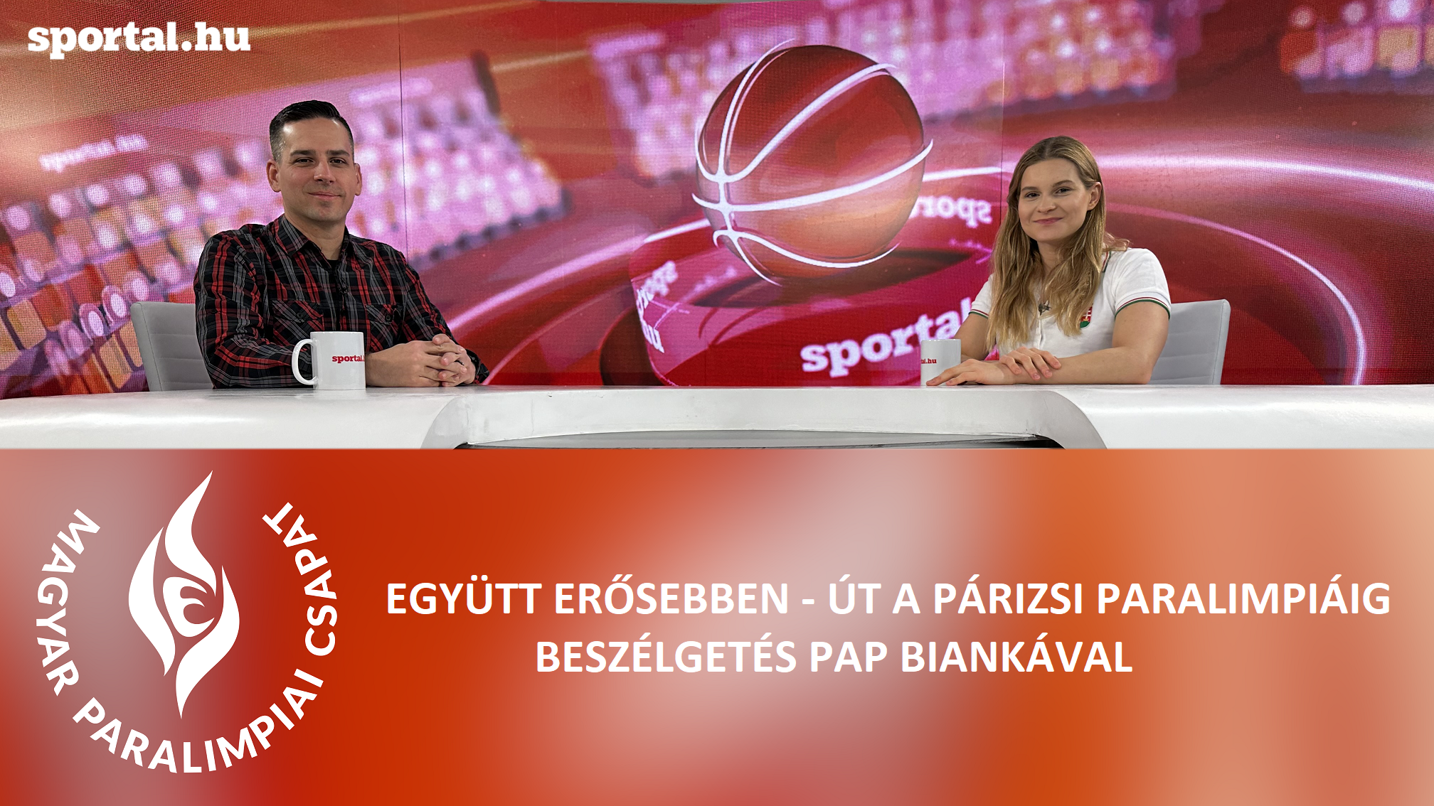 A Sportál Tv stúdiójában Pap Bianka