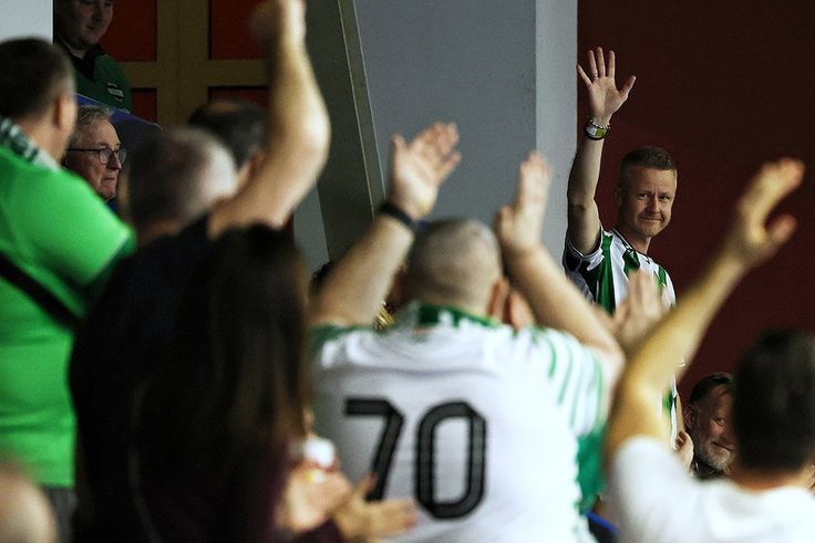 Allan Heine ezúttal szurkolóként érkezett a csarnokba (Fotó: fradi.hu)