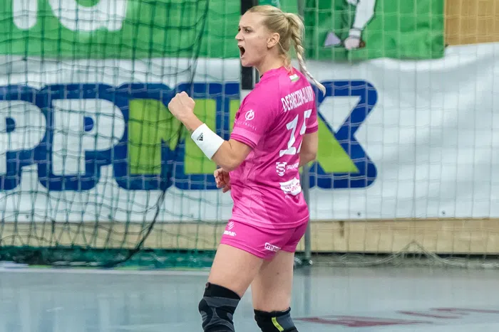 Debreczeni-Klivinyi Kinga kétgyermekes anyukaként tért vissza a pályára (Fotó: budaorshandball.hu/ Pozsonyi Roland)