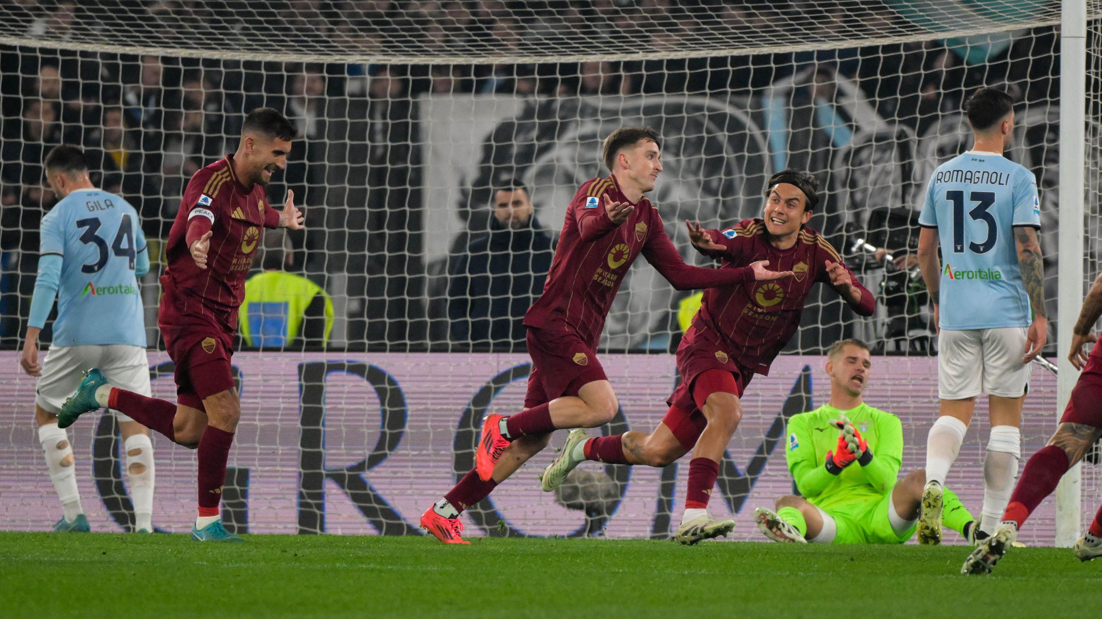 A derbi végén a piros lap sem maradt el, az AS Roma legyőzte a Laziót