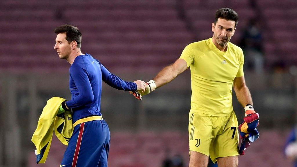 BL-emlék 2020-ból. Messi és Buffon kéz a kézben lettek a legnagyobbak (Fotó: GettyImages)