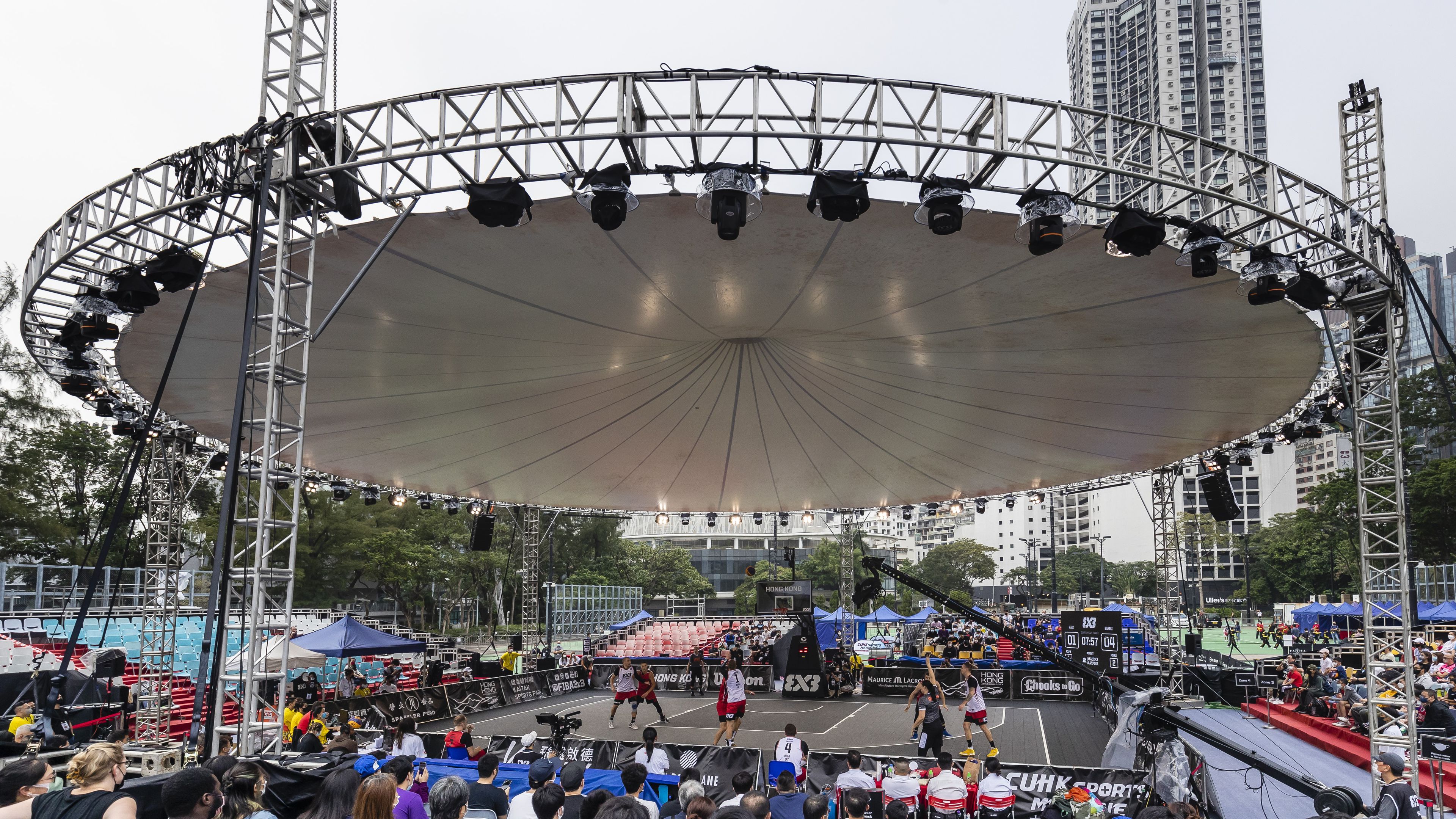 A 3x3 FIBA World Tour helyszíne Hong Kongban (Fotó: Getty Images)