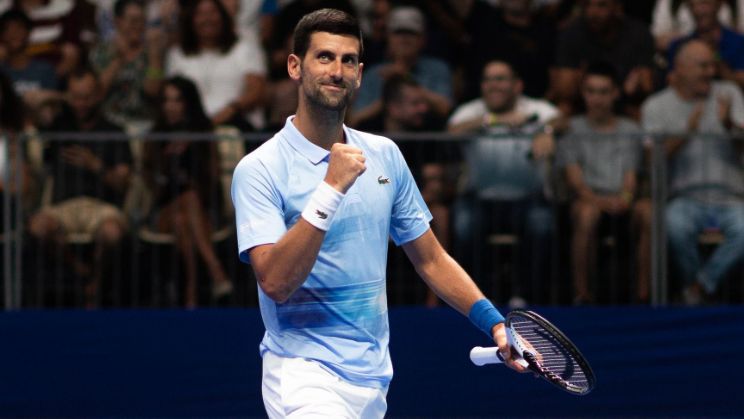 A korábbi világelső két sima szettben nyert (fotó: Novak Djokovics, Twitter)