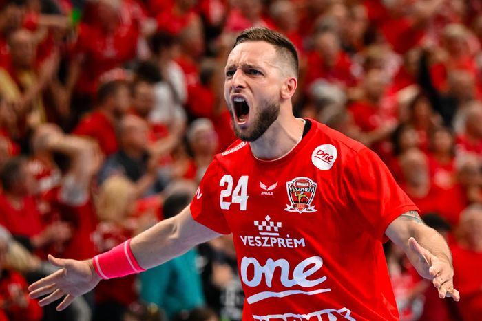 Szeged–Veszprém rangadó a férfi kézilabda NB I-ben (Fotó: MTI)