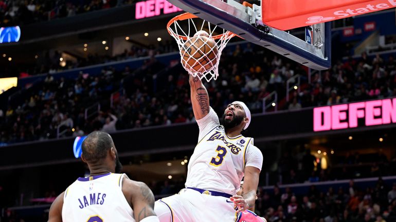 Davis vezérletével nyert Washingtonban a Lakers az NBA-ben