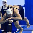 Senánszky Petra rajtol a női 4x50 méteres gyorsváltó döntőjében