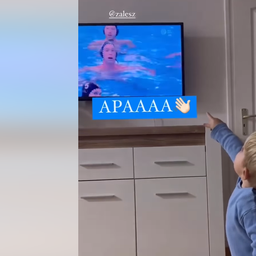 Videó: „Ott van apa!” – Zalánki Gergő kisfia otthonról szurkolt édesapjának