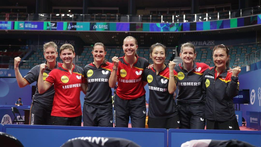 Négy között a németek (Fotó: World Table Tennis/Facebook)