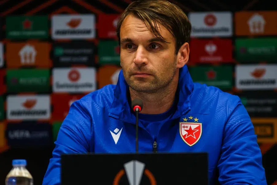 Milos Milojevics, a Crvena Zvezda vezetőedzője. Fotó: Sportal.rs
