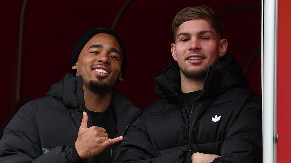Gabriel Jesús (balra) ott lesz az Arsenallal Lisszabonban (fotó: Getty Images)
