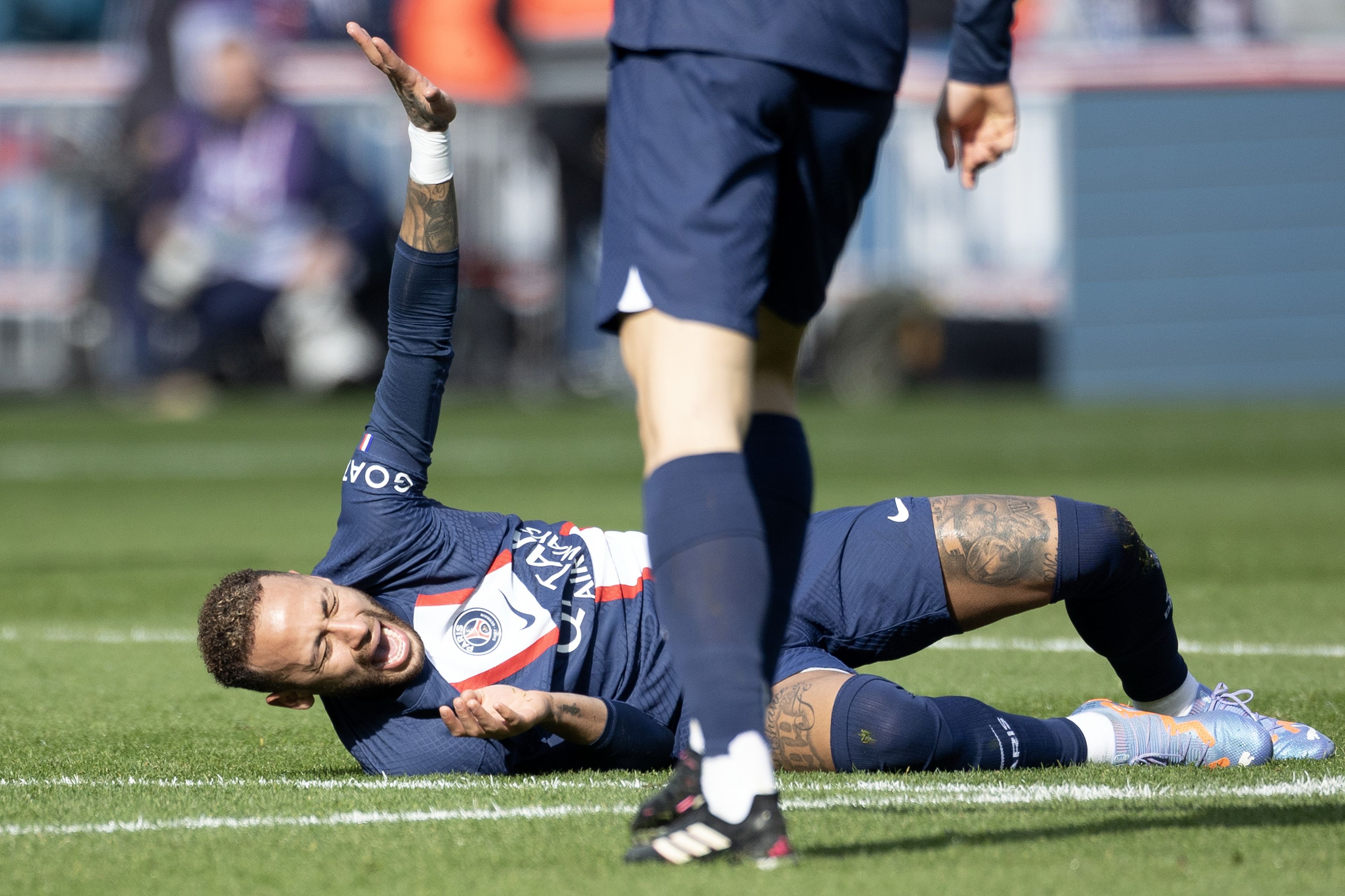 Neymar jobb bokája a Lille elleni bajnokin sérült meg ismét /Fotó: Getty Images