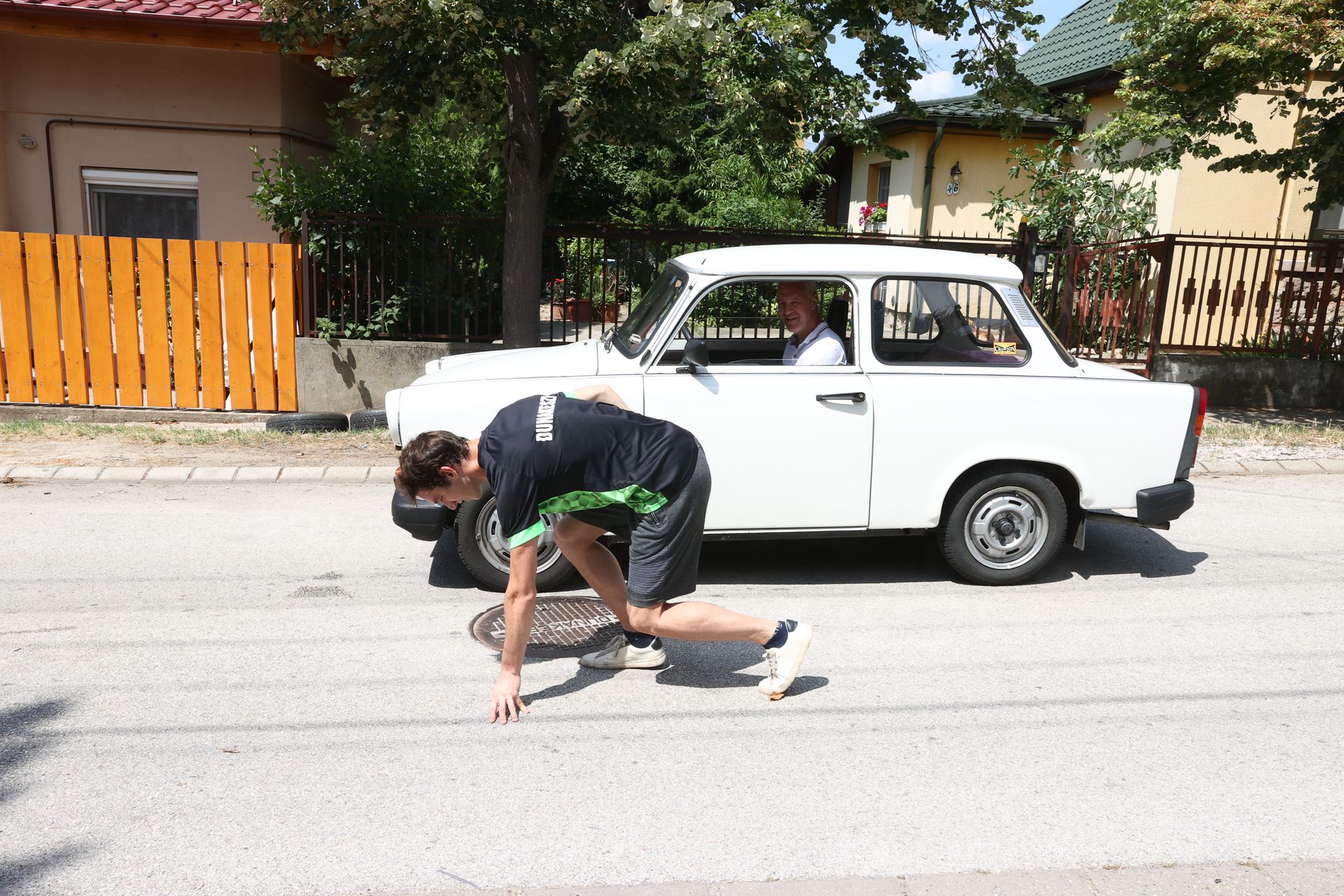 A VS Dunakeszi atlétája jól kapta el a rajtot, a kicsi kocsi nehezen pörgött fel / Fotó: Pozsonyi Zita