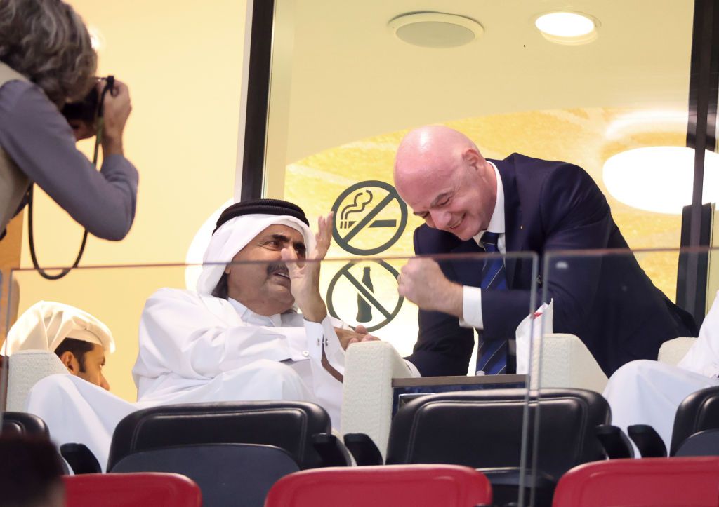 A FIFA-elnök, Gianni Infantino boldog, Katarban mindenki boldog, az egész futballvilág boldog (Fotó: Getty Images)