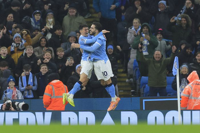 Cherki és Foden gólöröme