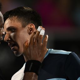 A végén Gaël Monfils gratulált Marozsán Fábiánnak
