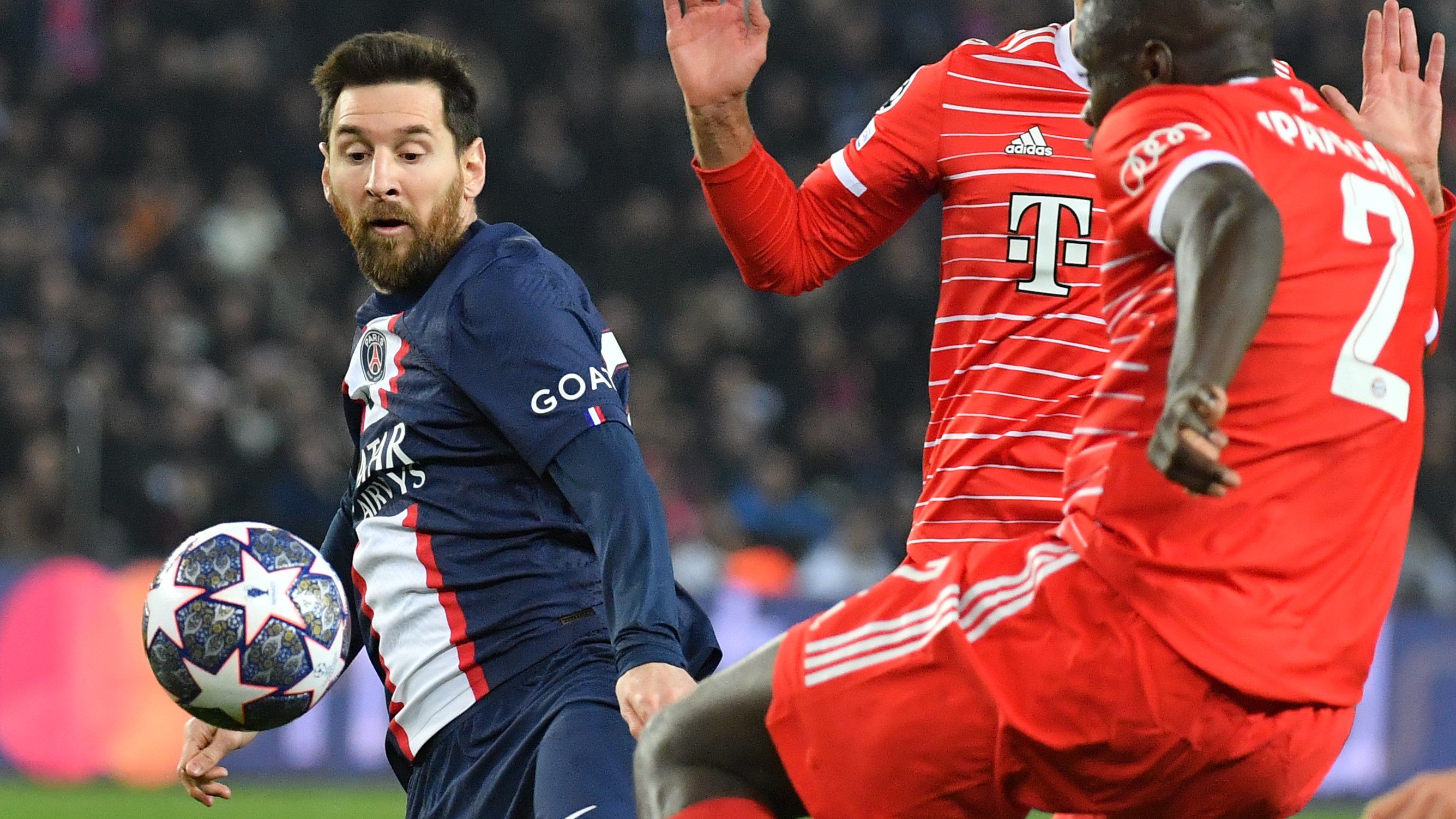 Messiék nehéz helyzetben: az első meccsen Párizsban a Bayern nyert 1–0-ra (Fotó: Getty Images)