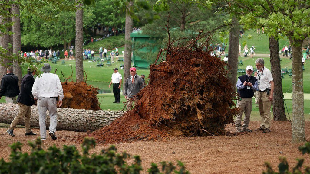 Félbeszakadt a golf US Masters, mert hatalmas fák dőltek a nézők közé – videókkal
