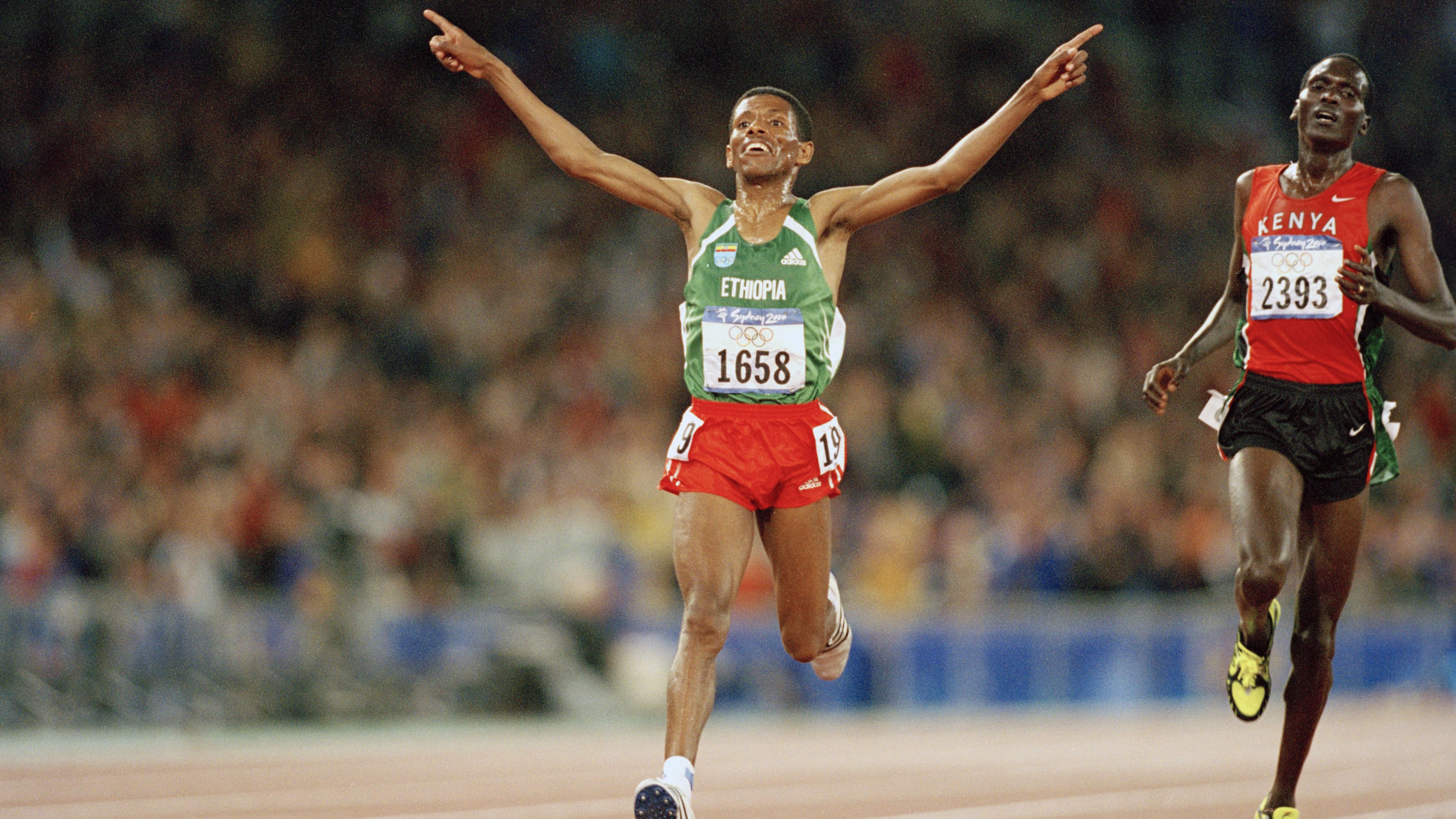 1996 és 2000 között két-két olimpia és vb hozta ugyanazt az eredményt: Gebre a kenyai Paul Tergat előtt lett aranyérmes (Fotó: Getty Images)