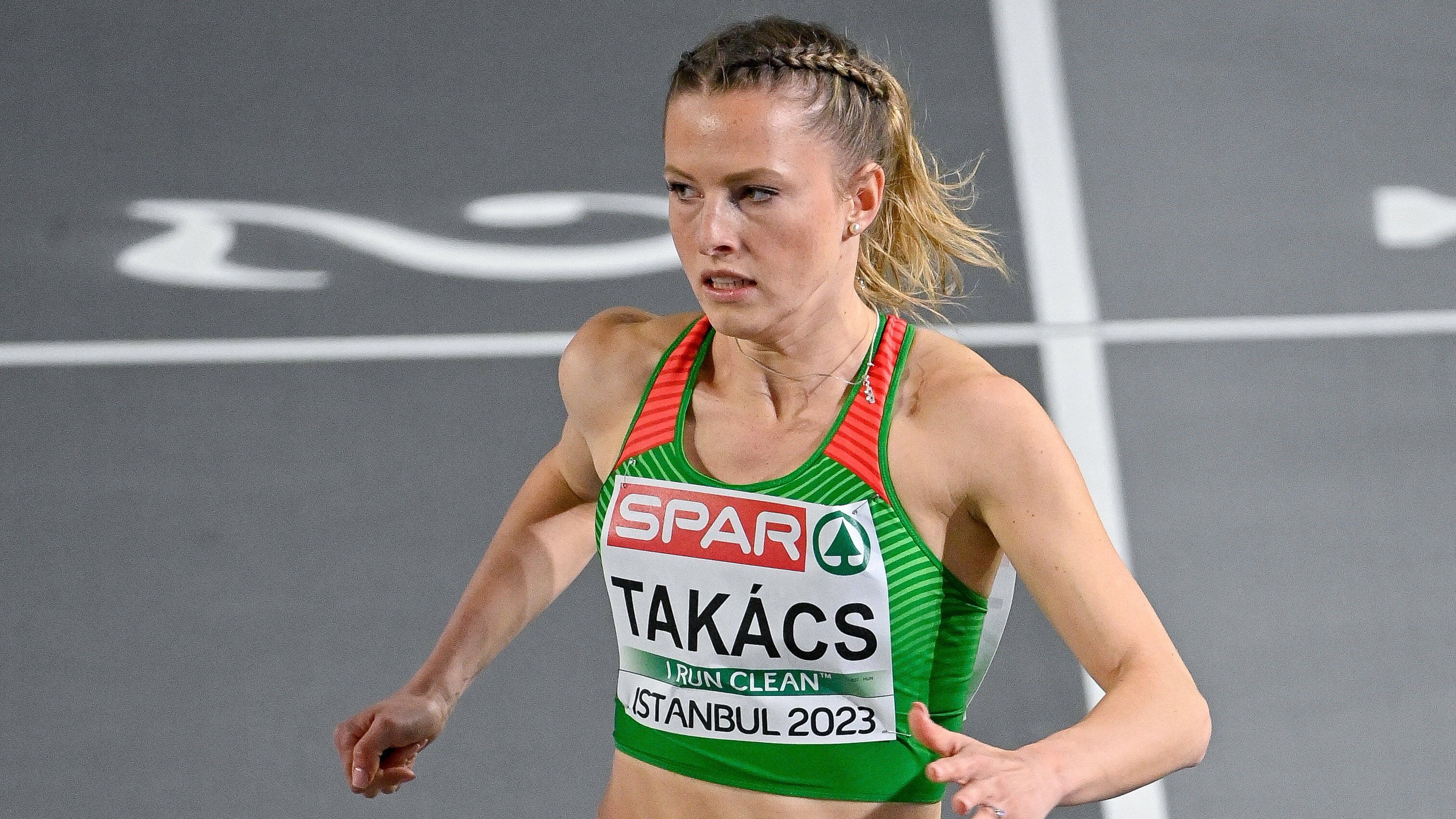 Takács Boglárka 11.23 másodperces új magyar csúccsal megnyerte a női 100 métert (Fotó: MTI)