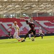 Napsütésben futballoztak a felek - Fotó: DVSC