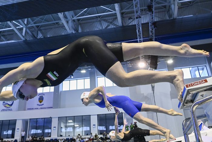 Komoróczy Lora Fanni a női 100 méteres pillangóúszás előfutamában