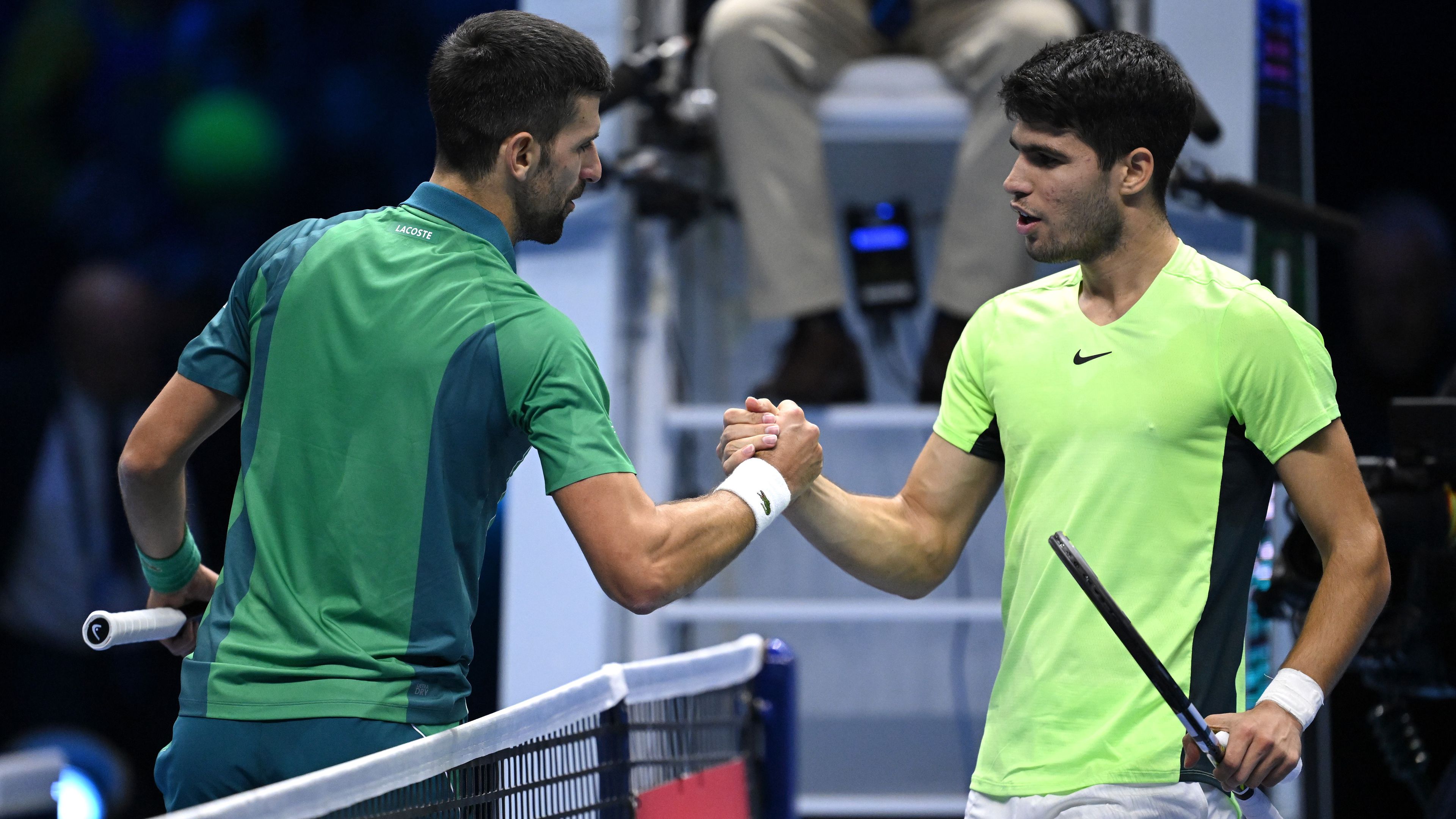 Novak és Carlos a torinói ATP-finalen. Alighanem 2024-ban is róluk szól majd a férfitenisz (Fotó: Getty Images)