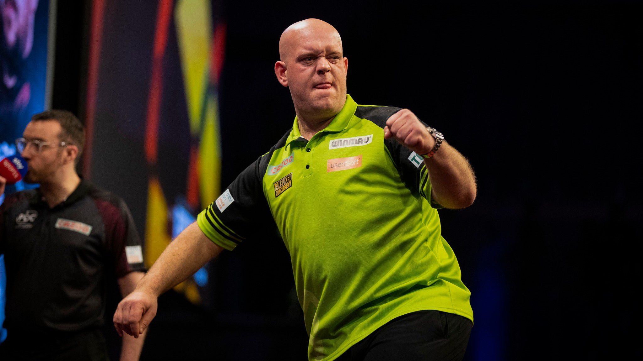 Michael van Gerwen sorozatban a harmadik Premier League-versenyt nyerte meg (Fotó: PDC)