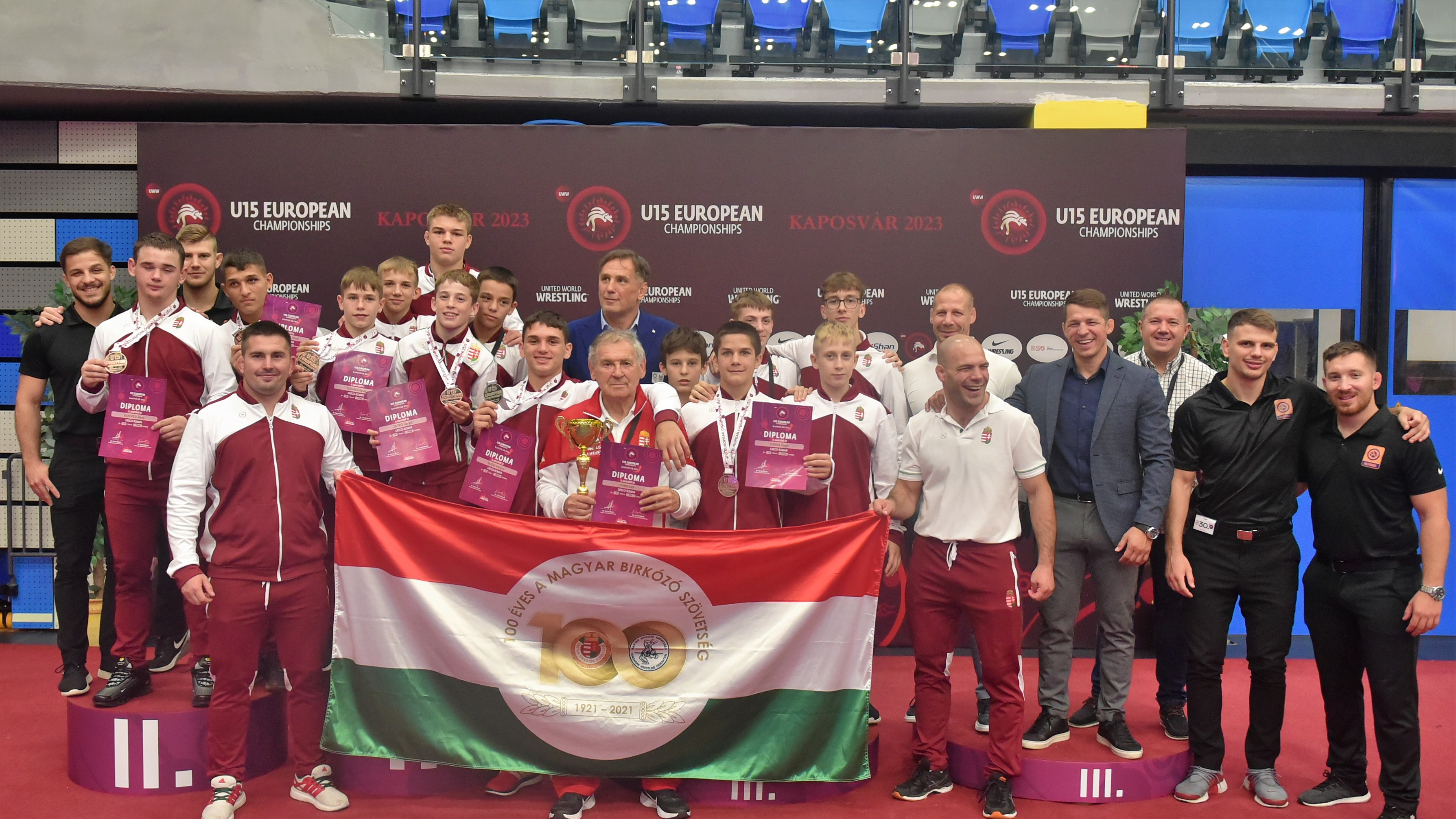 Tizenkét magyar érem a kaposvári U15-ös birkózó Eb-n